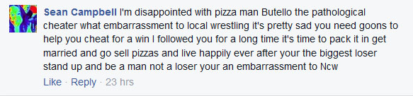 An irate longtime NCW fan via the NCW Facebook