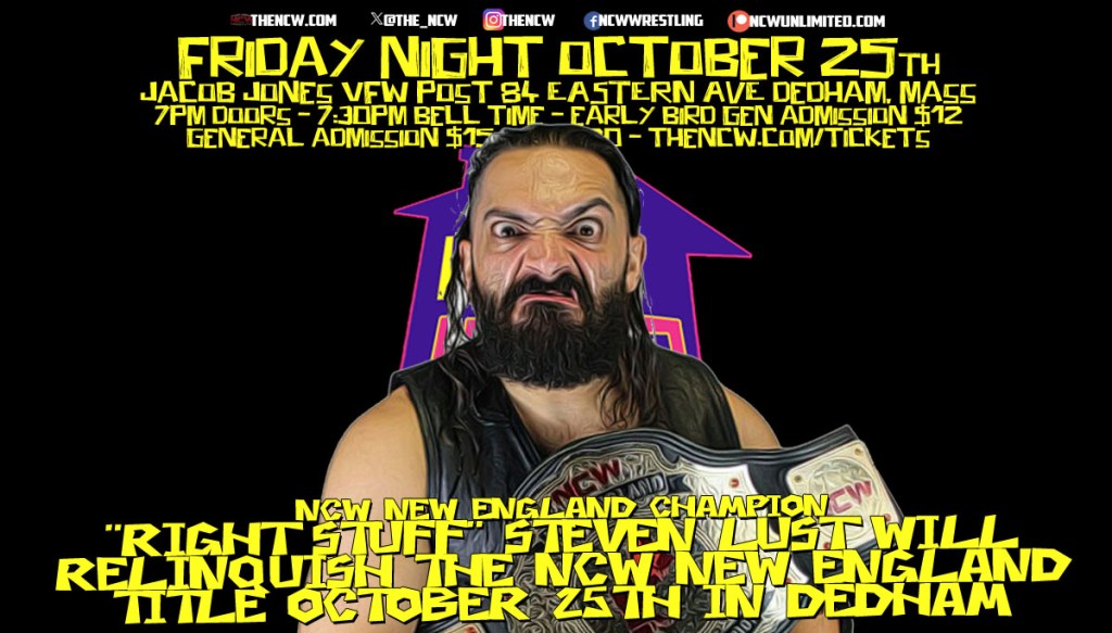 A New NCW New England Champion October 25th in&nbsp;Dedham!